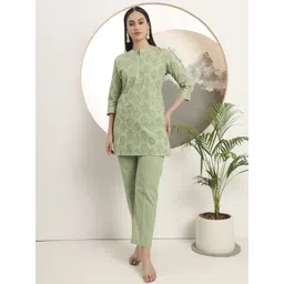 Span Floral Printed Mandarin Collar Straight Kurti-picture-33