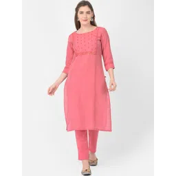 Span Women Ethnic Motifs Yoke Design Sequined Kurta-picture-27