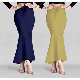 Spangel Fashion Peticoat navyblue+Khakhi Lycra Blend Petticoat-picture-19