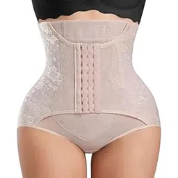 spareque Tummy Control Panties for Women Shapewear Butt Lifter High Waist Trainer Corset Lace Slimming Body Shaper Underwear (Skin).-picture-22