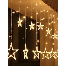 SPARK WORLD 138 Yellow Star Shaped LED String Lights-picture-27