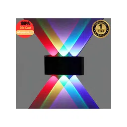 SPARK WORLD Black Aluminium Quirky Abstract Shaped Wall Lamp-picture-33