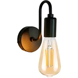 SPARK WORLD Black & Transparent Metal Contemporary Abstract Shaped Wall Lamp-picture-32