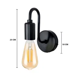 SPARK WORLD Black & Yellow 2 Pieces Contemporary Abstract Shaped Wall Lamps image 5