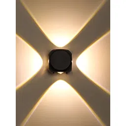 SPARK WORLD Black & Yellow Square Shaped Metal Outdoor Lamp-picture-25