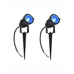 SPARK WORLD Blue & Black 2 Pieces Textured Outdoor Lamps-image-42