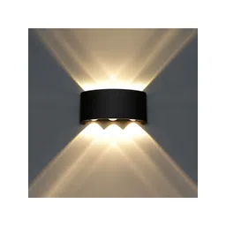 SPARK WORLD Gold-Toned & Black Contemporary Abstract Shaped Acrylic Wall Lamp-picture-50