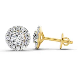 Sparkles Certified Lab Grown Diamond & BIS Hallmark Yellow Gold 14kt Diamond Stud Earring-image-29