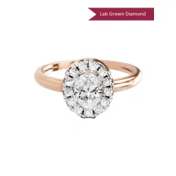 Sparkles 14k (585) Rose Gold Lab Grown Diamond Rings-picture-17