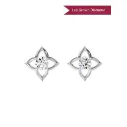 Sparkles 14k (585) White Gold Lab Grown Diamond Earrings-picture-30