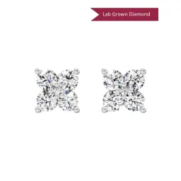 Sparkles 14k (585) White Gold Lab Grown Diamond Earrings-picture-38