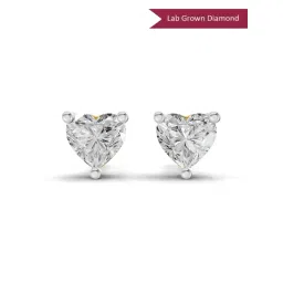 Sparkles 14k (585) Yellow Gold Lab Grown Diamond 0.53 CT heart-shaped Diamond Earrings-picture-32