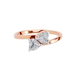 Sparkles 14KT Gold 0.70 Ct Lab Grown Heart Shape Toi Et Moi Diamond Ring - 1.70 g-picture-16