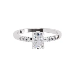 Sparkles 14KT Gold 0.70 Ct Lab Grown Oval Shape Solitaire Diamond Ring - 2.04 g-picture-12