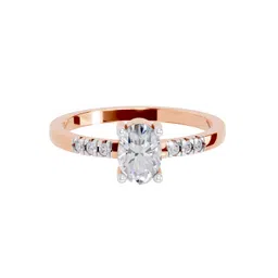 Sparkles 14KT Gold 0.70 Ct Lab Grown Oval Shape Solitaire Diamond Ring - 2.04 g-picture-13
