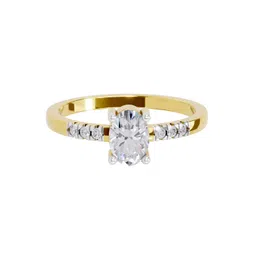 Sparkles 14KT Gold 0.70 Ct Lab Grown Oval Shape Solitaire Diamond Ring - 2.04 g image 1