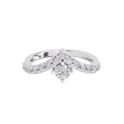 Sparkles 14KT Gold 0.78 Ct Lab Grown Round Shape Chevron Diamond Ring - 2.46 g-picture-35