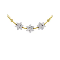 Sparkles 14KT Gold 0.92 Ct Lab Grown Shape Halo Diamond Necklace- 1.95g-picture-24