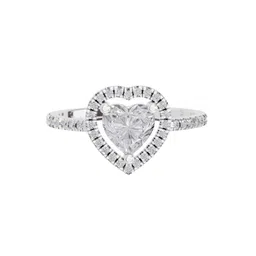 Sparkles 14KT Gold 0.97 Ct Lab Grown IGI Certified Heart Halo Diamond Ring - 2.04 g-picture-34