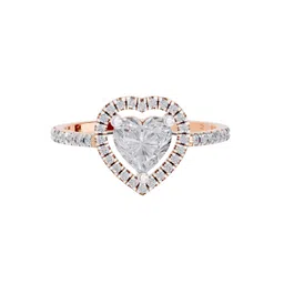 Sparkles 14KT Gold 0.97 Ct Lab Grown IGI Certified Heart Shape Diamond Ring - 1.95 g-picture-30