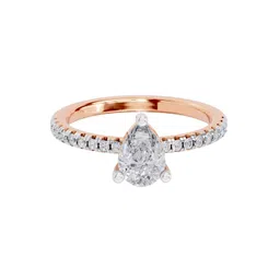 Sparkles 14KT Gold 0.97 Ct Lab Grown Pear Shape Diamond Ring - 2.38 g-picture-38