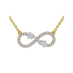 Sparkles 14KT Gold 0.98 Ct Lab Grown Shape Halo Diamond Necklace- 2.97g-picture-28