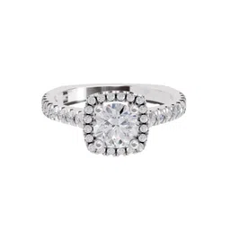 Sparkles 14KT Gold 1.17 Ct Lab Grown Round Shape Halo Diamond Ring - 3.48 g-picture-18
