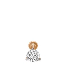 Sparkles Lab Grown Diamond 0.50 Carat Round Shape Floral Diamond Nose Pin 14K Rose Gold-picture-18
