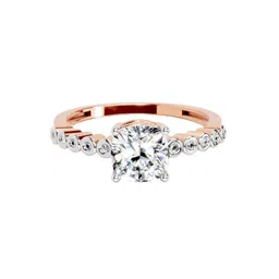 Sparkles Lab Grown Diamond 0.58 Carat IGI Certified Cushion Engagement Ring 14K Rose Gold-picture-17