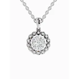 Sparkles Lab Grown Diamond 0.58 Carat Round Halo Pendant for Women-picture-32