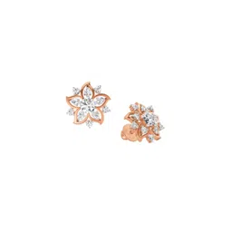 Sparkles Lab Grown Diamond 0.91 Carat Round Flower Stud Earrings for Women-picture-20