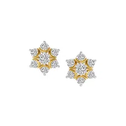 Sparkles Lab Grown Diamond 0.92 Carat Round Flower Stud Earrings for Women-picture-26