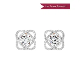 Sparkles Lab Grown Diamond 14k (585) Rose Gold Earrings for Women-picture-37