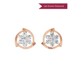 Sparkles Lab Grown Diamond 14k (585) Rose Gold Earrings for Women-picture-38