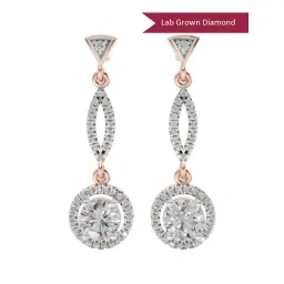 Sparkles Lab Grown Diamond 14k (585) Rose Gold Earrings for Women-picture-24