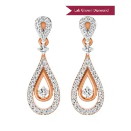 Sparkles Lab Grown Diamond 14k (585) Rose Gold Earrings for Women-picture-35