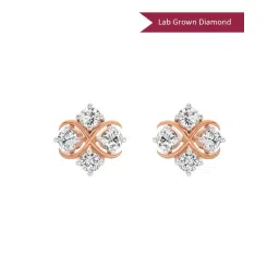 Sparkles Lab Grown Diamond 14k (585) Rose Gold Earrings for Women-picture-42