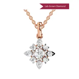 Sparkles Lab Grown Diamond 14k (585) Rose Gold Pendant for Women-picture-47