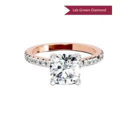 Sparkles Lab Grown Diamond 14k (585) Rose Gold Ring for Women-picture-35