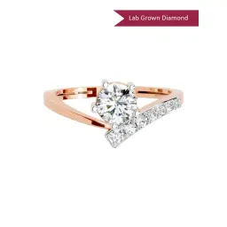 Sparkles Lab Grown Diamond 14k (585) Rose Gold Ring for Women-picture-27