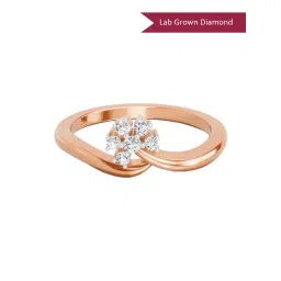 Sparkles Lab Grown Diamond 14k (585) Rose Gold Ring for Women-picture-10