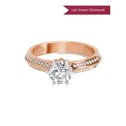 Sparkles Lab Grown Diamond 14k (585) Rose Gold Ring for Women-picture-11