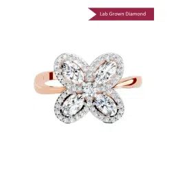 Sparkles Lab Grown Diamond 14k (585) Rose Gold Ring for Women-picture-35