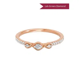 Sparkles Lab Grown Diamond 14k (585) Rose Gold Ring for Women-picture-21