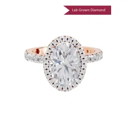 Sparkles Lab Grown Diamond 14k (585) Rose Gold Ring for Women-picture-31