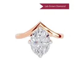 Sparkles Lab Grown Diamond 14k (585) Rose Gold Ring for Women-picture-35