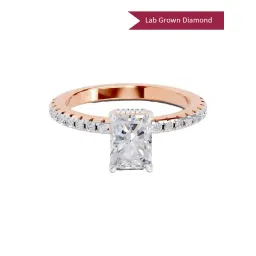 Sparkles Lab Grown Diamond 14k (585) Rose Gold Ring for Women-picture-36