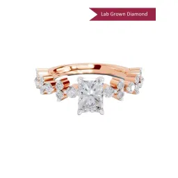 Sparkles Lab Grown Diamond 14k (585) Rose Gold Ring for Women-picture-19