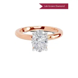 Sparkles Lab Grown Diamond 14k (585) Rose Gold Ring for Women-picture-14