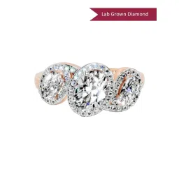 Sparkles Lab Grown Diamond 14k (585) Rose Gold Ring for Women image 1